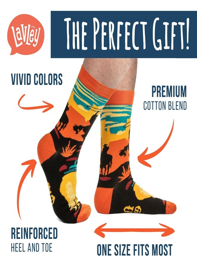 Lavley Giddy Up Cowboy Socks - Funny Novelty Socks for Men and Women Who Love Ranch Life and Horses - Fun Gift for Cowboys and Rodeo Fans - One Size Fits Most - Image 4